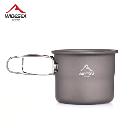 Wideea Campingbecher: Aluminium-Tasse für Outdoor, Kaffee, Tee, Tourismus, Geschirr – Picknick-Kochen Ausrüstung für Trekking & Wandern