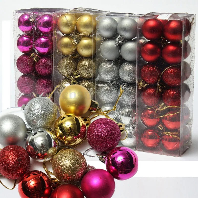 24 stücke 3cm Weihnachtskugeln Kugeln Dekoration Für Home Gold Rosa Champagner Rot Weihnachten Baum Bälle Ornamente Neue Jahr geschenke