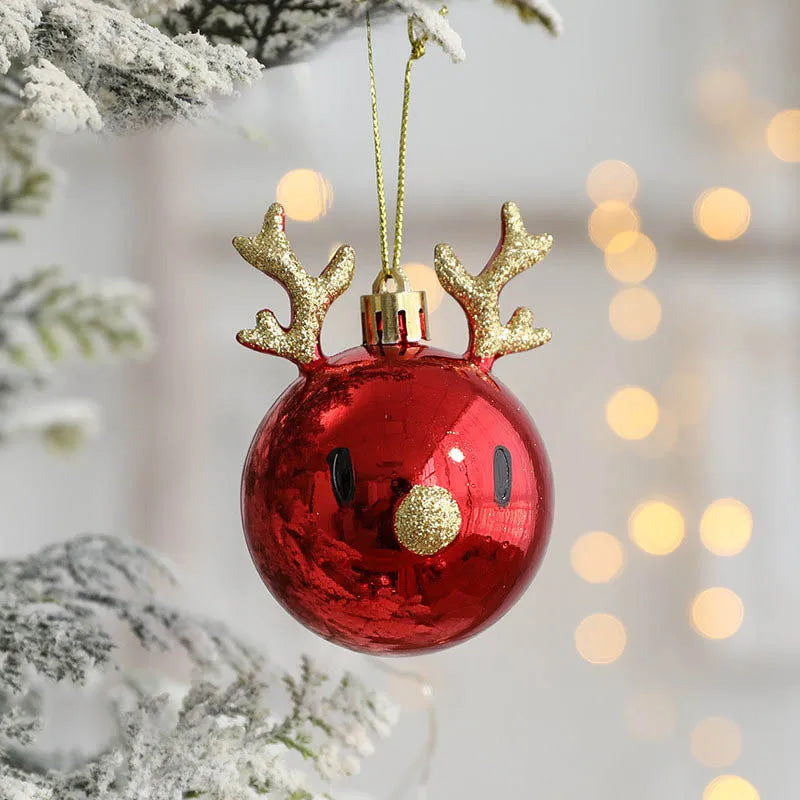 2 stücke Elch Weihnachts kugeln Ornamente Weihnachts baum hängen Kugel Anhänger Weihnachts schmuck für Zuhause Neujahr Party Navidad 2024