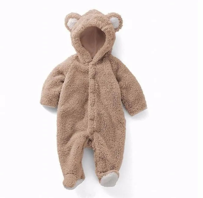 Neugeborene Strampler, Herbst/Winter, Warmes Fleece, Baby Jungen und Mädchen, Tier-Kostüm, Overalls