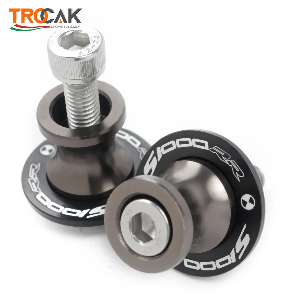 CNC Swingarm Spools for BMW S1000RR (2015-2019, 2009-2018) – Accessories, Stand Screws, 8 mm