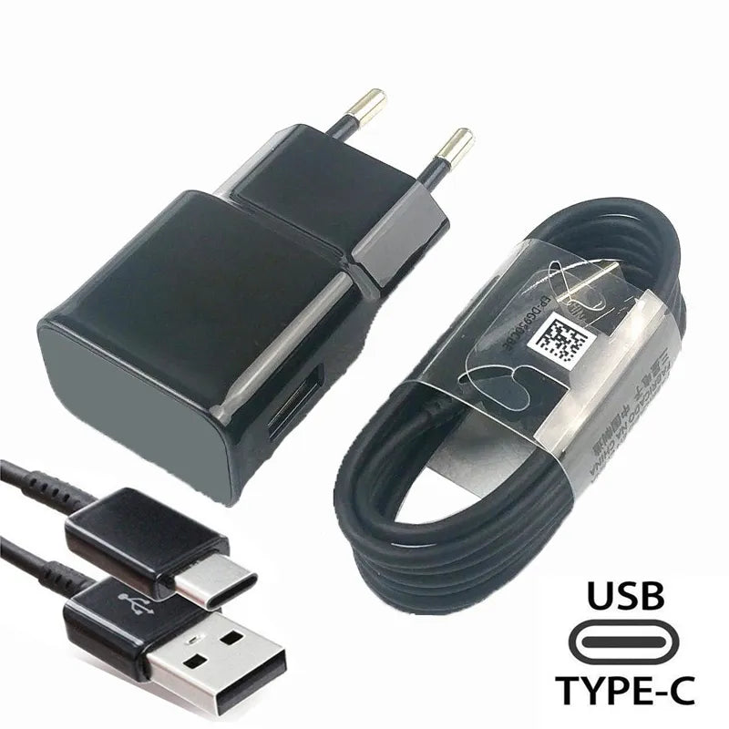 Schnellladegerät für Samsung – USB Typ-C Kabel, Adaptives Schnellladen für S10, A50, A70, S10e, S10 Plus, S9, S8, Note 10/8/9