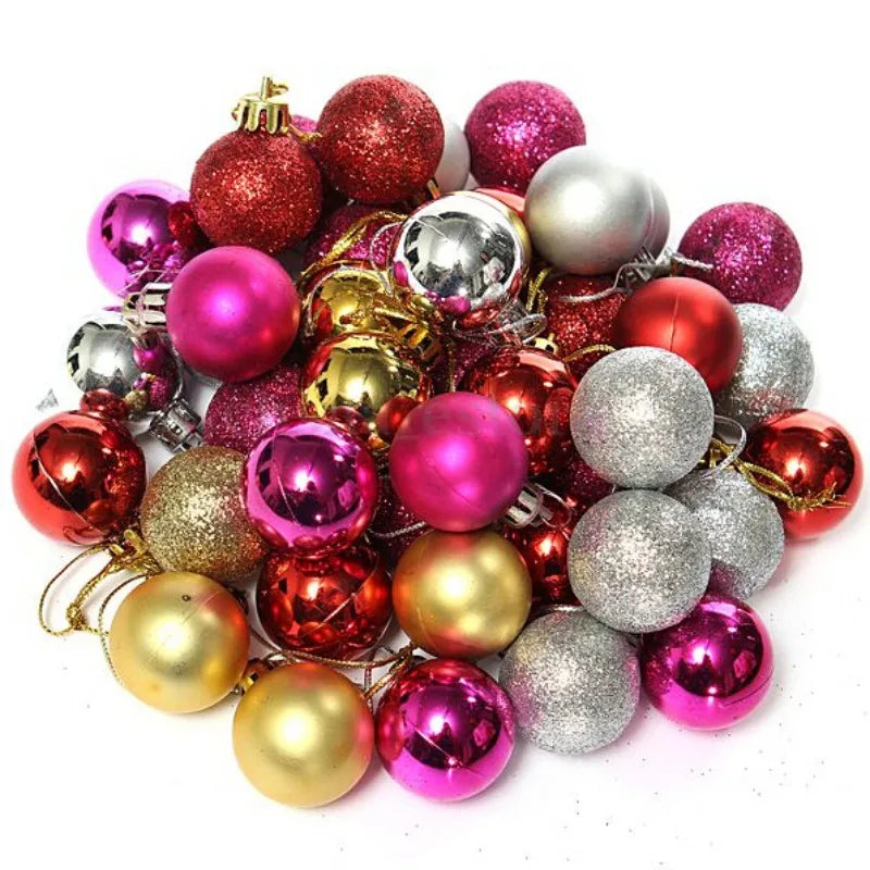 24 stücke 3cm Weihnachtskugeln Kugeln Dekoration Für Home Gold Rosa Champagner Rot Weihnachten Baum Bälle Ornamente Neue Jahr geschenke