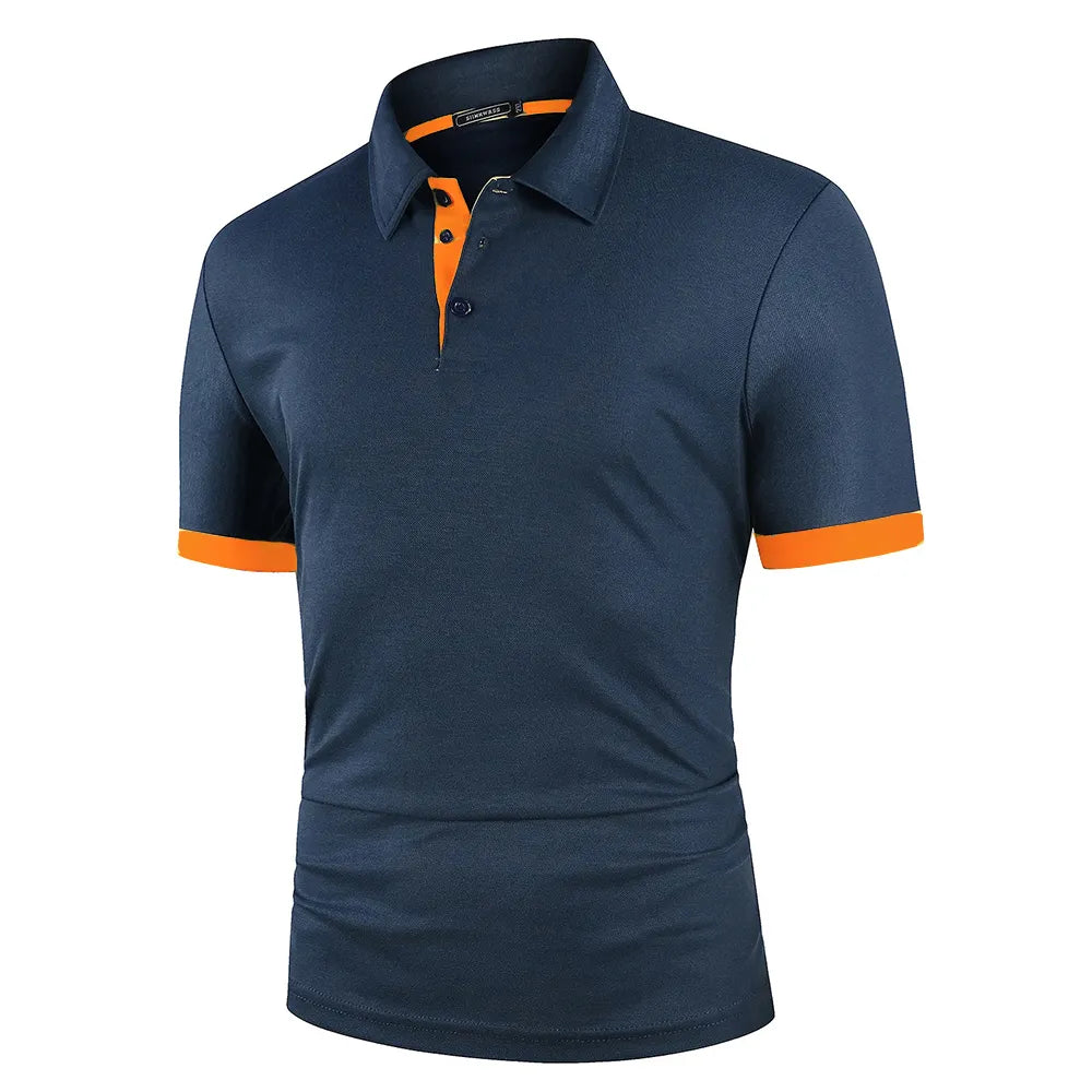 Men's Polo Shirt – Short Sleeve, Contrast Color, Summer Streetwear, Casual Fashion Tops