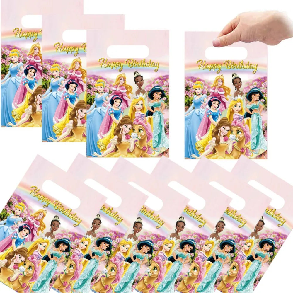 Disney Prinzessin Baby Shower Geschenk-Taschen – Schneewittchen-Design, Candy-Taschen mit Griff, Loot-Taschen für Prinzessinnen-Thema, Geburtstagsparty-Dekoration