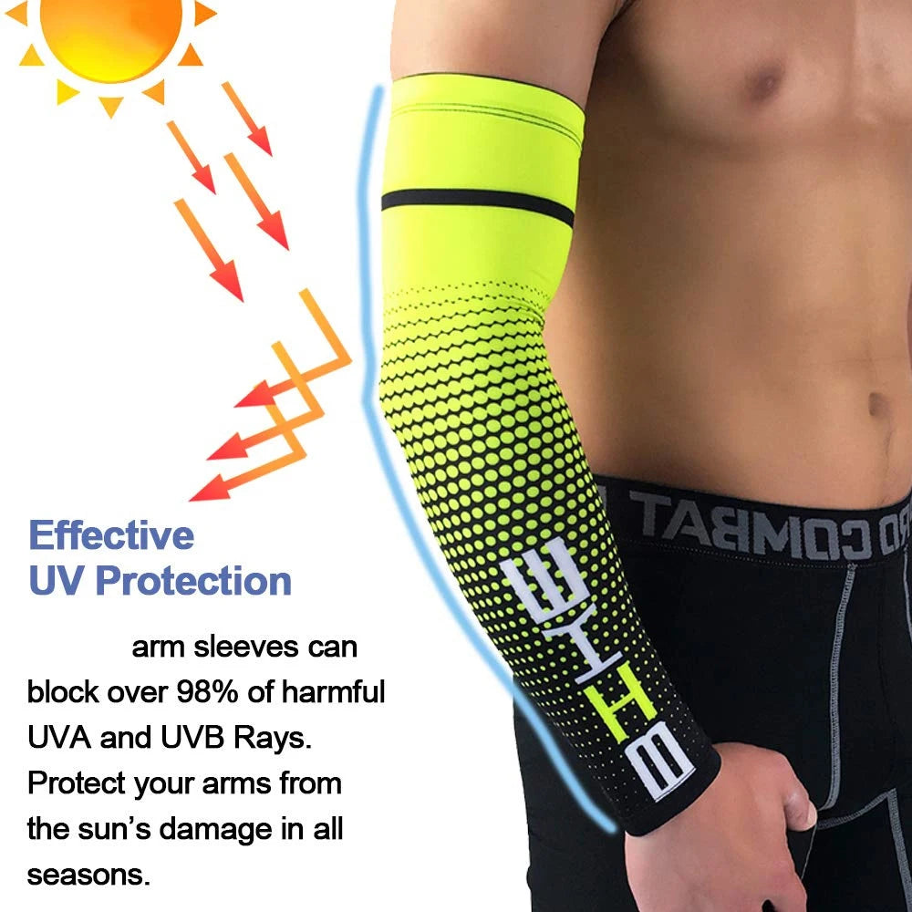 1 Paar Unisex Arm Ärmel – UV-Schutz, Elastisch, für Radfahren und Laufen, Neu