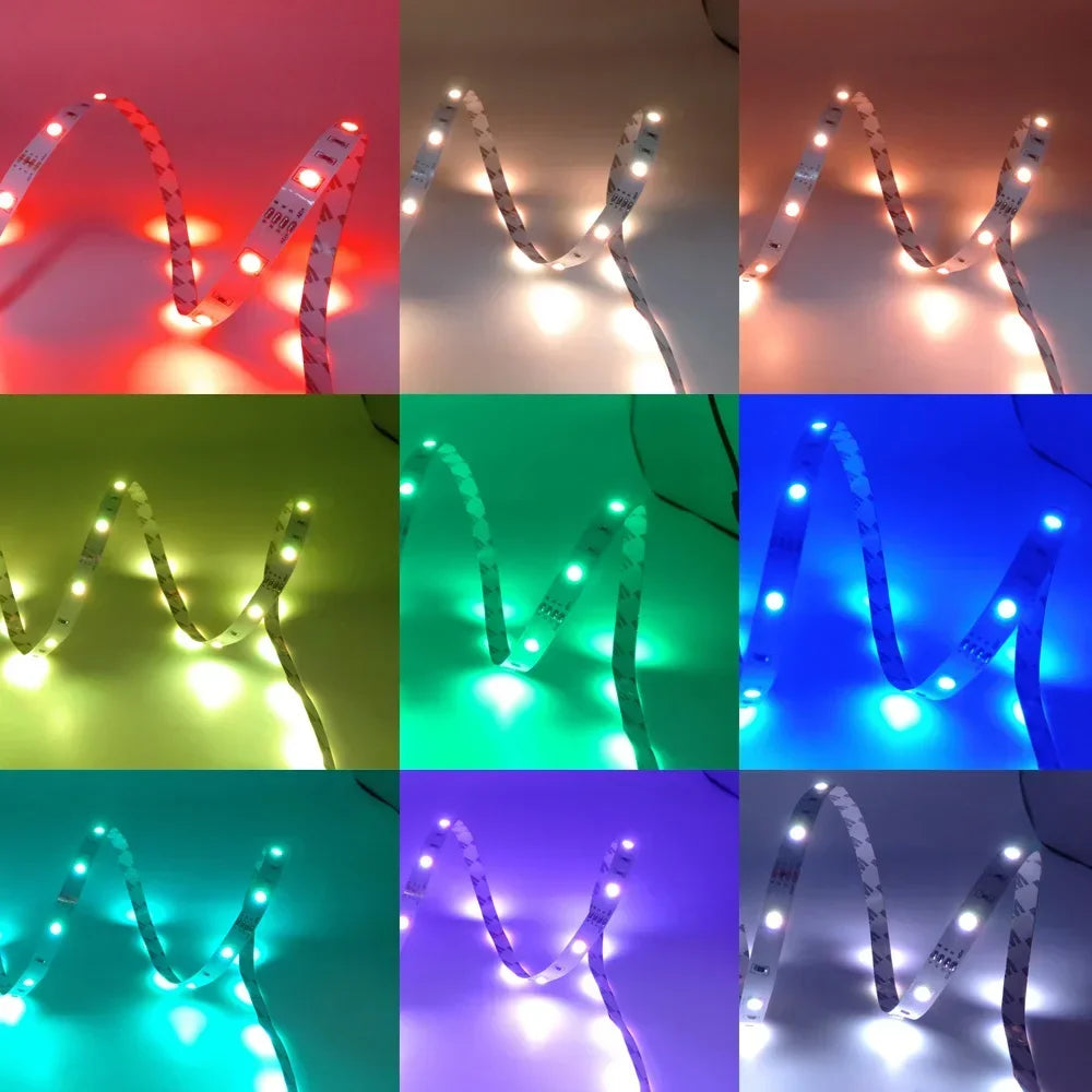 5V USB LED Lights, 5050 RGB LED Strip - 5/10 Meters for Room Decoration, Gamer, Bar &amp; Ice String Lighting