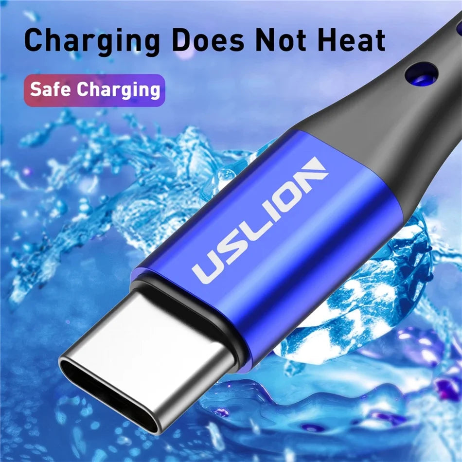 USLION 5A USB Typ-C Datenkabel – Für Samsung S10/S20, Xiaomi Mi 11, Schnelles Laden, USB-C Ladegerät