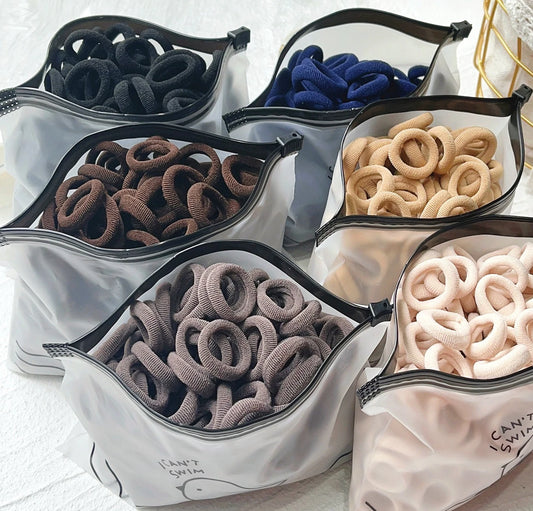 20/50 Stück Kinder Elastische Haargummis – Süße Scrunchies für Mädchen, Gummibänder, Krawatten, Clips, Stirnbänder