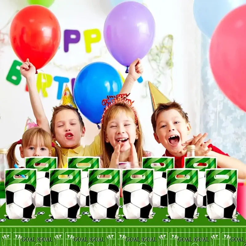 10/20/30 Stück Fußball-Thema Süßigkeitstaschen – Partybevorzugungen, Geschenkverpackung für Jungen, Kindergeburtstag, Dekoration