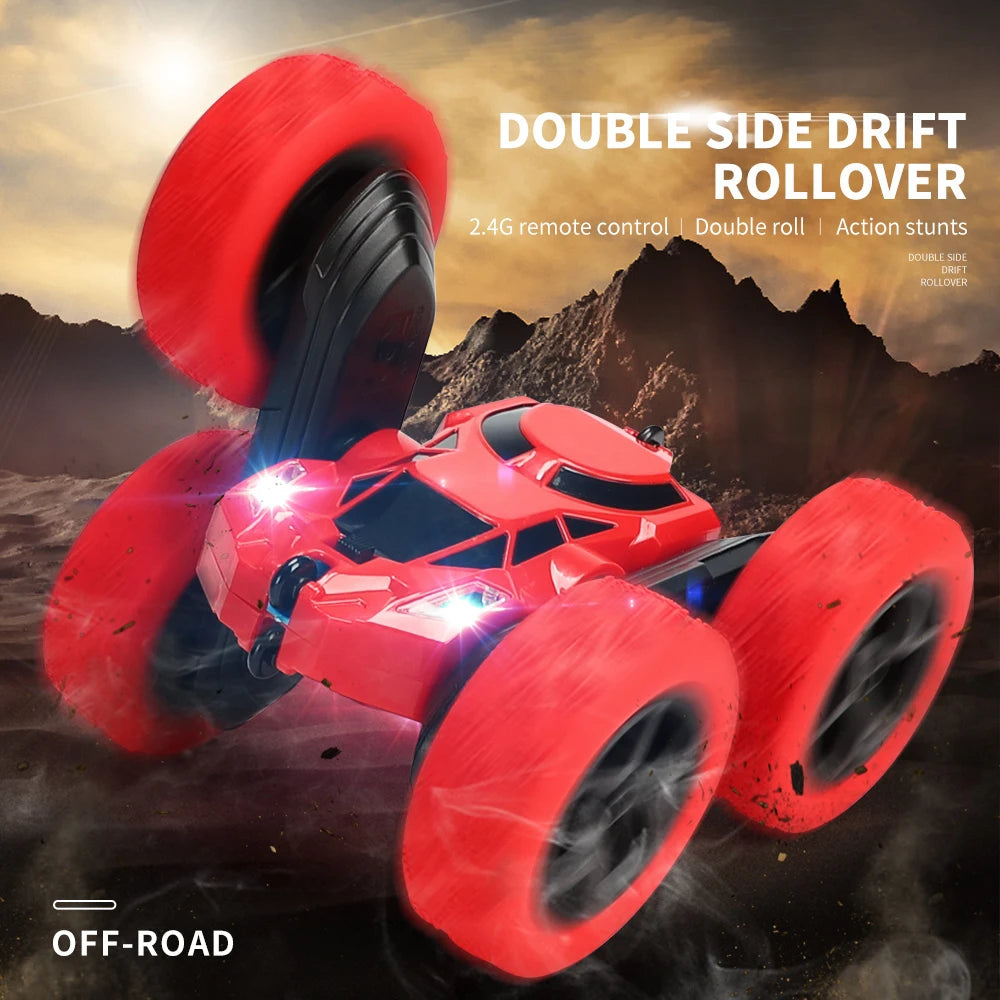 RC Stunt-Auto für Kinder – Doppelseitiges Off-Road-Spielzeug mit 360° Drehung und 2,4 GHz Fernsteuerung, ideales Geschenk für Jungen