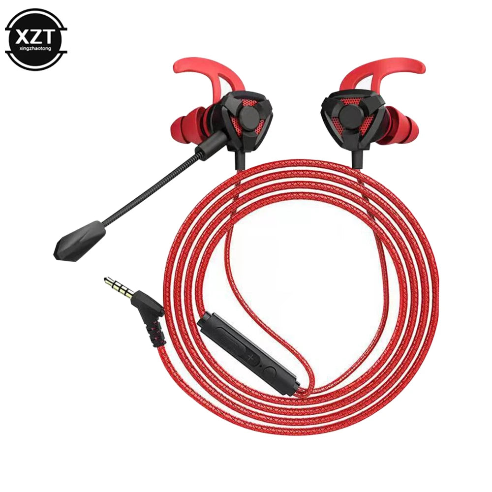 Gamer Kopfhörer – Kabelgebundene In-Ear Ohrhörer mit Mikrofon, Universell Kompatibel für PUBG, PS4, CSGO, Telefon, Tablet, Laptop