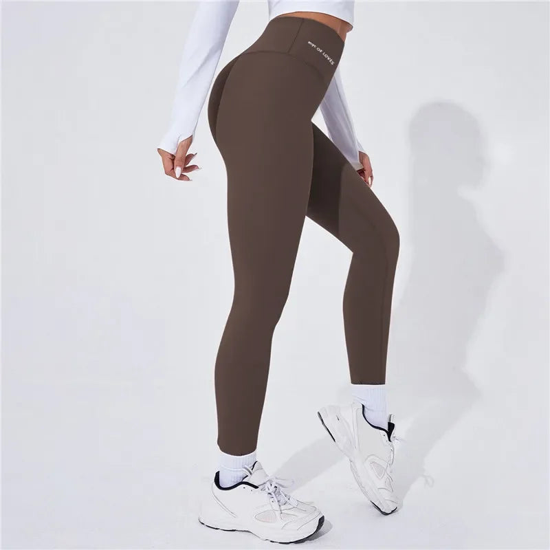 High waist yoga leggings, warm sports leggings, thermal running pants for women, sexy butt push up fitness leggings.