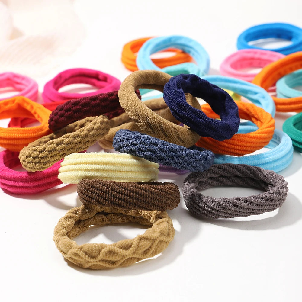 12 Pack Elastic Hair Ties - Simple Scrunchies, Ponytail Holders, Rubber Bands for Women and Girls