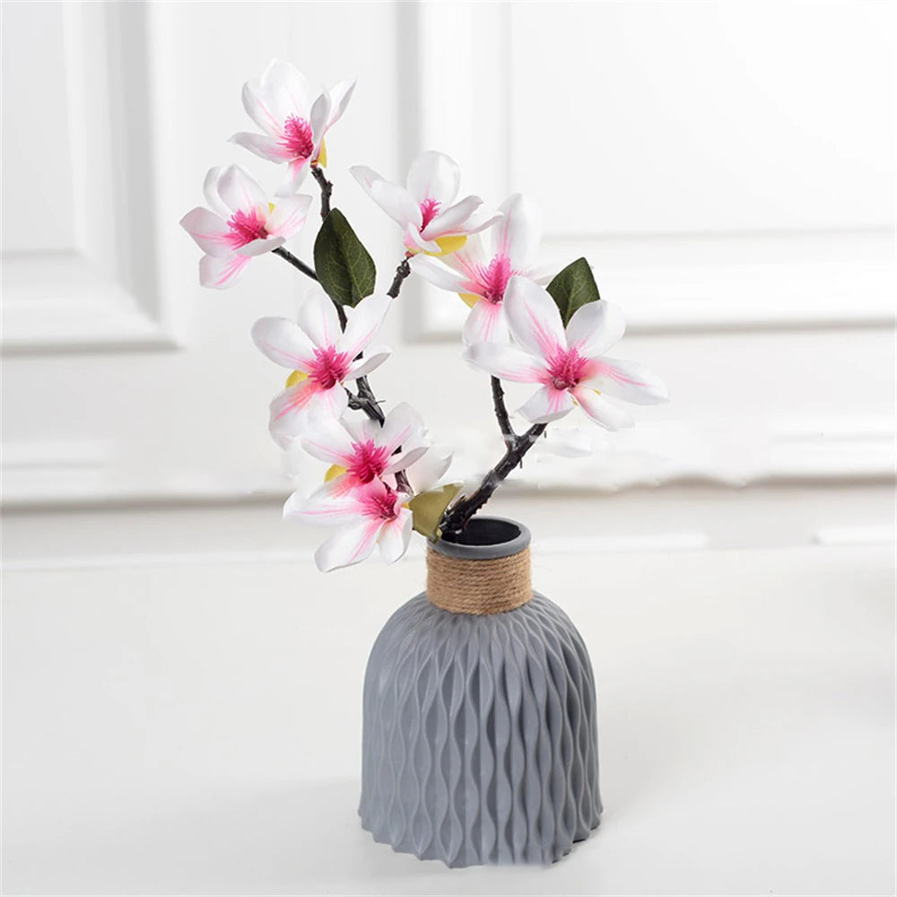 Moderne Kunststoffvase im Keramik-Look, Nordische Stil-Deko für Blumenarrangements