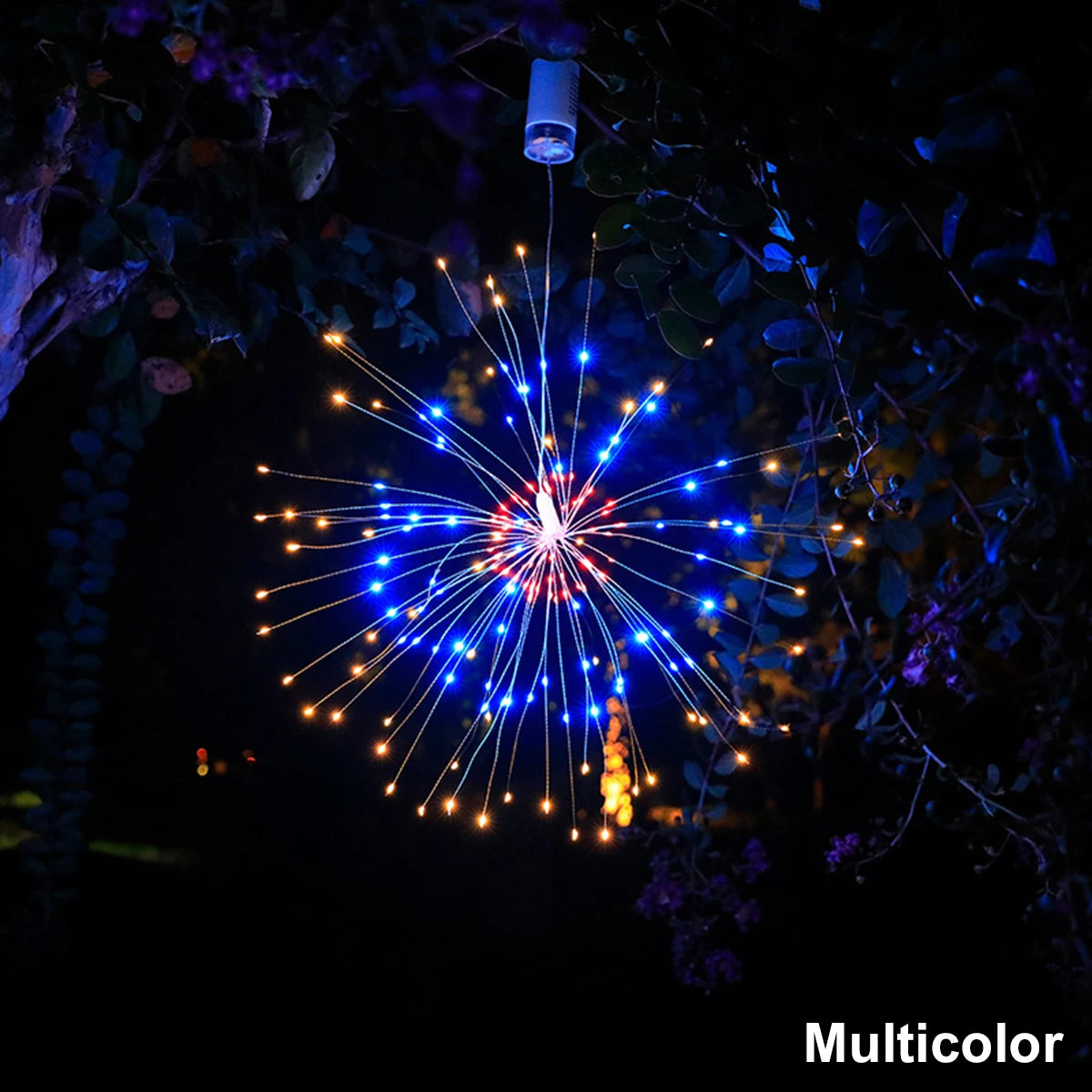 Feuerwerk Lichterkette LED Girlande batterie betriebene Lichterkette Fernbedienung im Freien für Camping Party Garten Terrasse Dekoration