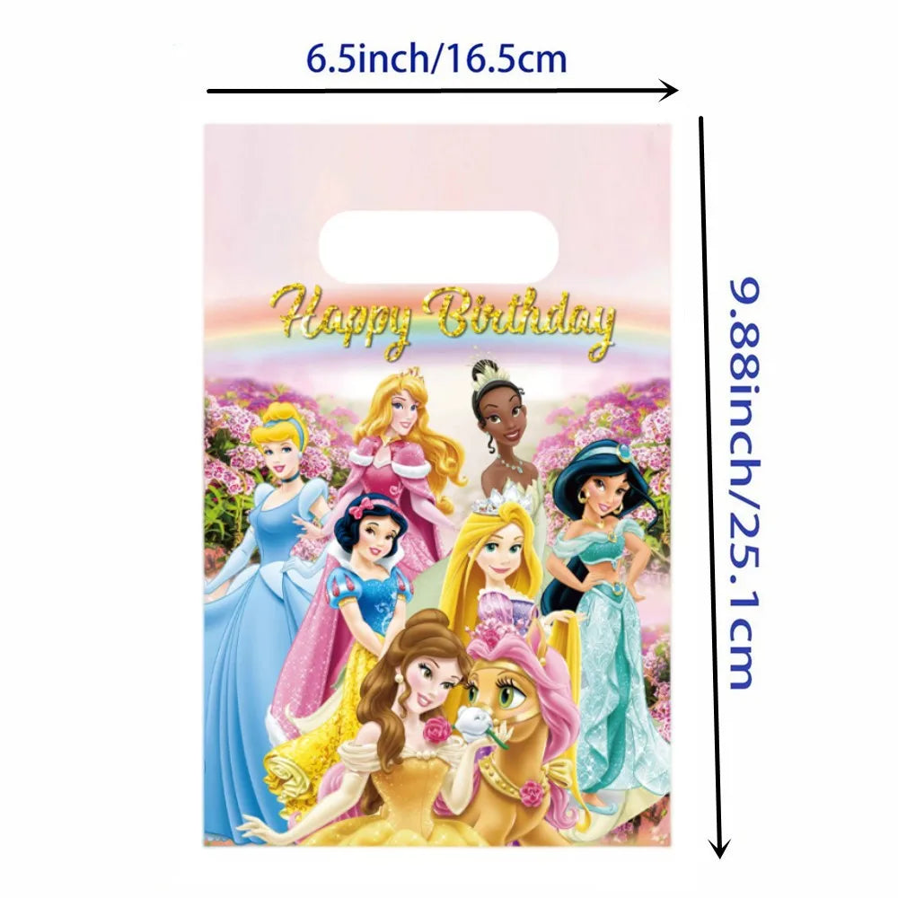 Disney Prinzessin Baby Shower Geschenk-Taschen – Schneewittchen-Design, Candy-Taschen mit Griff, Loot-Taschen für Prinzessinnen-Thema, Geburtstagsparty-Dekoration