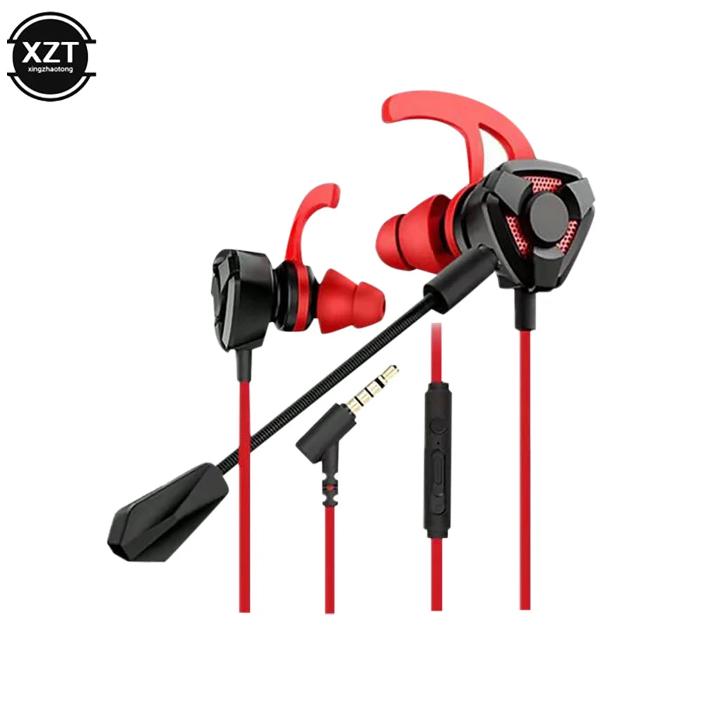 Gamer Kopfhörer – Kabelgebundene In-Ear Ohrhörer mit Mikrofon, Universell Kompatibel für PUBG, PS4, CSGO, Telefon, Tablet, Laptop