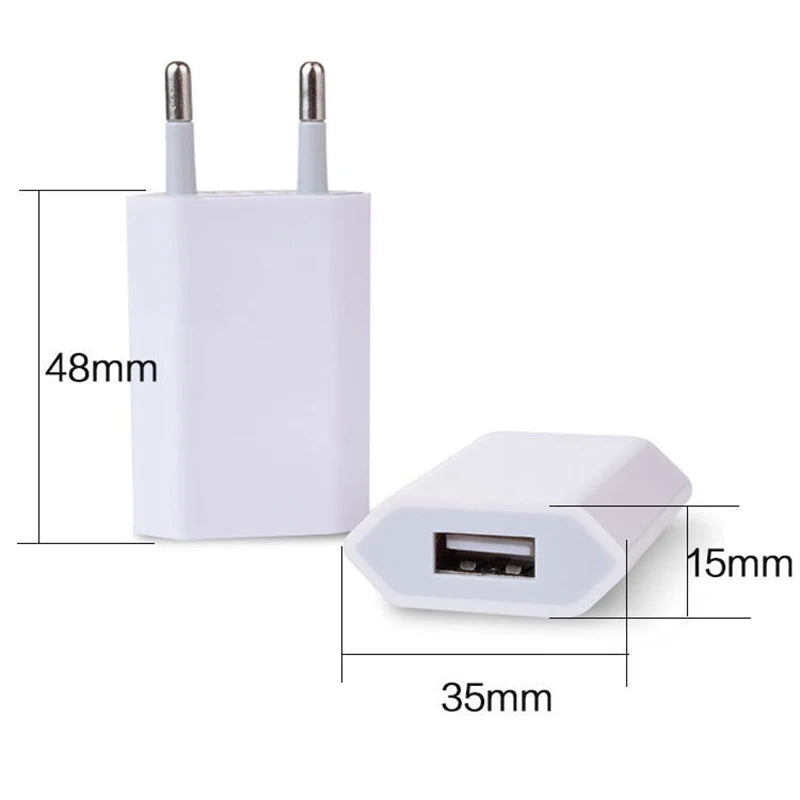 USB Ladeadapter – AC EU-Stecker für iPhone 13/12/11 Pro, Samsung, Xiaomi, Huawei, Wand-Ladegerät