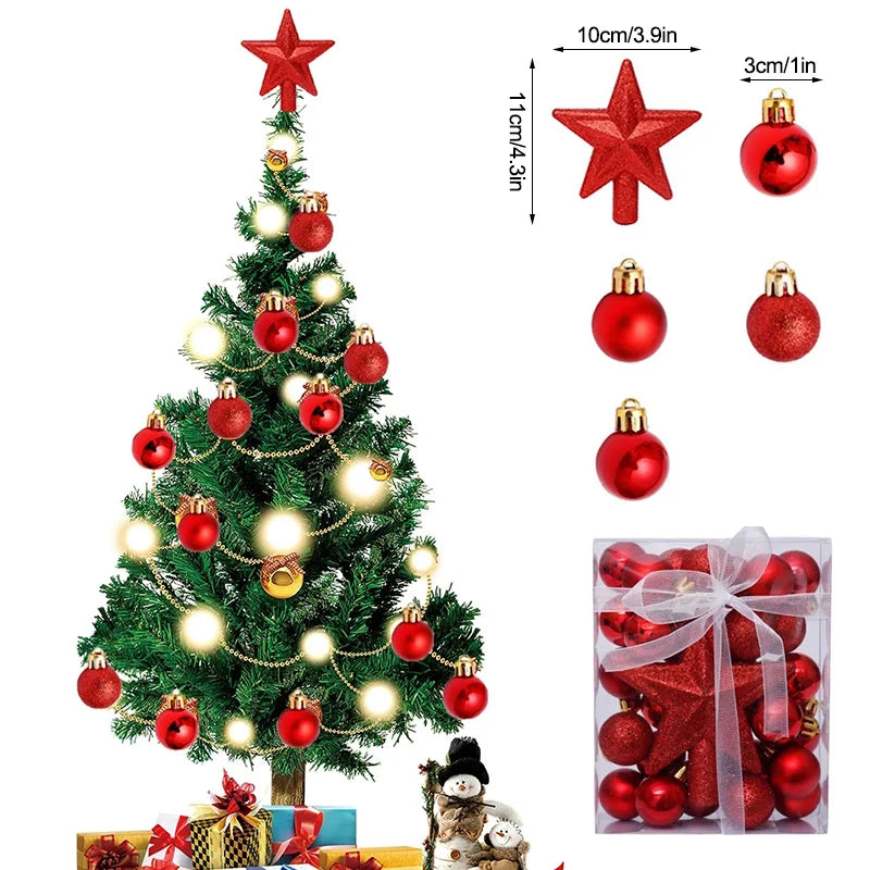 30 teile/satz Weihnachten Flitter Bälle Anhänger Weihnachten Baum Hängen Ornament Stern Topper Noel Navidad Dekoration für Home Neue Jahr Geschenk