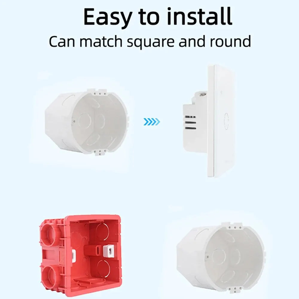 WiFi Smart Switch EU – Lichtwand-Touch-Schalter 220V, benötigt Neutralleiter, Tuya Smart Life, Kompatibel mit Alexa und Google Home, 1/2-Gang