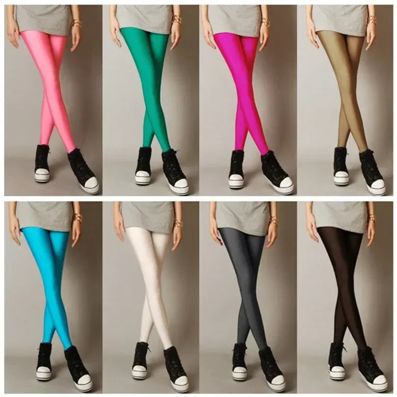 New spring autumn leggings for women solid colors neon candy style high waist sexy leggings for girls fashion clothes.