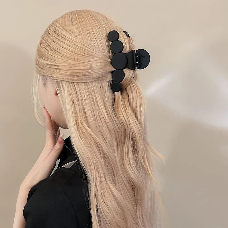 Große Schwarze Haarspange – Mode, französisch, elegant, koreanisches Design, Haar-Klauenclips, Haarnadeln, Haarschmuck für Frauen und Mädchen