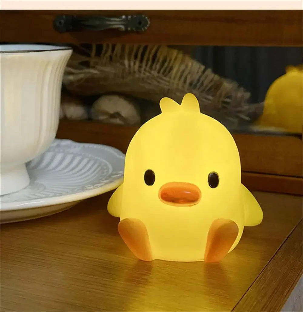 Cute Duck Night Light, Cartoon Animal Lamp for Kids Room &amp; Bedside Table - Perfect Christmas Gifts