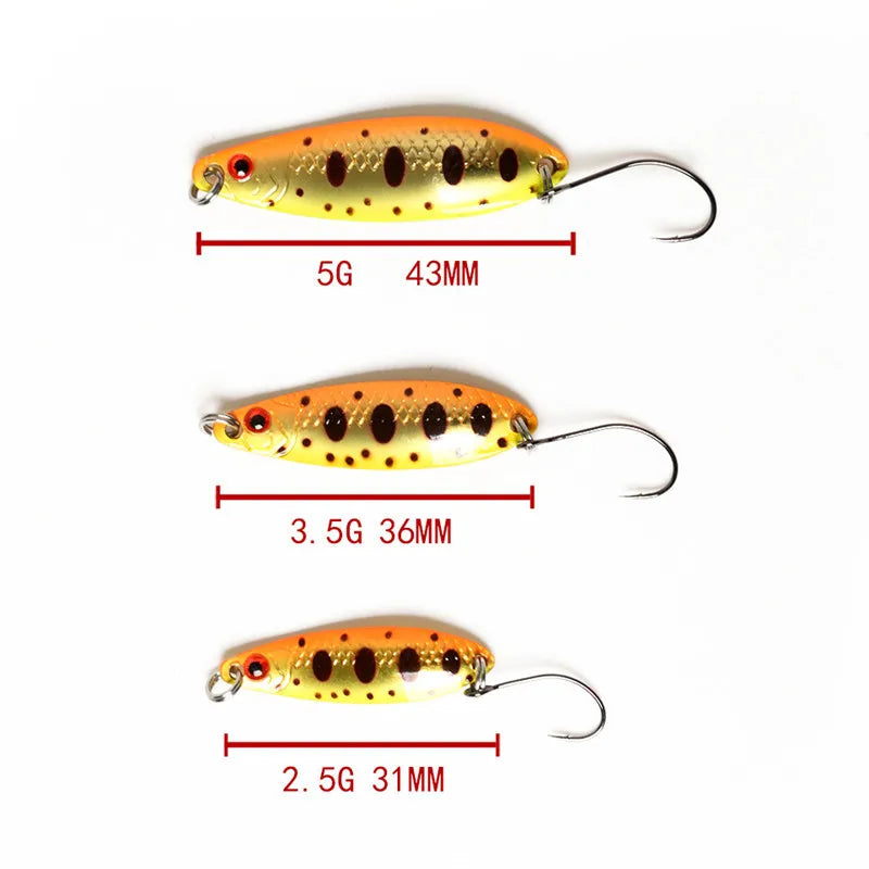 1/3/5pcs Spoon Lures - Ideal for freshwater fishing. Available in 2g, 3.5g and 5g. Perfect for bass, pike and trout in rivers and streams.