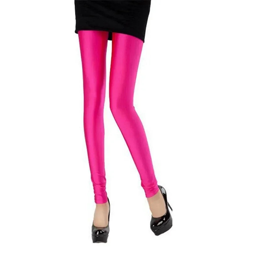 New spring autumn leggings for women solid colors neon candy style high waist sexy leggings for girls fashion clothes.