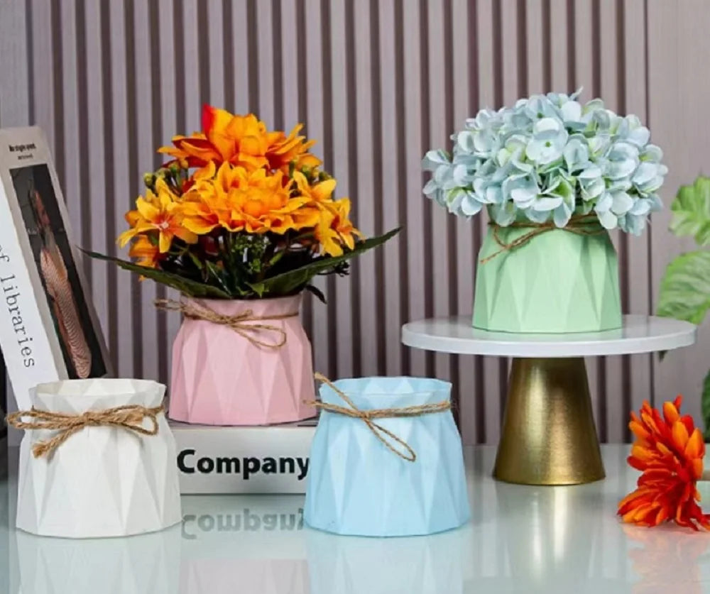 Bunte Kunststoffvase im Macaron-Stil, Nordische Deko für Hochzeiten & Geburtstage