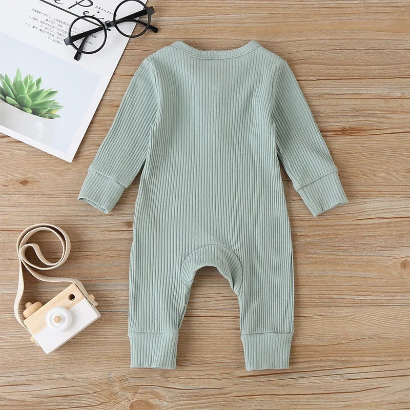 Herbst Baby-Overall für Neugeborene, Jungen und Mädchen, Langarm, Baumwolle