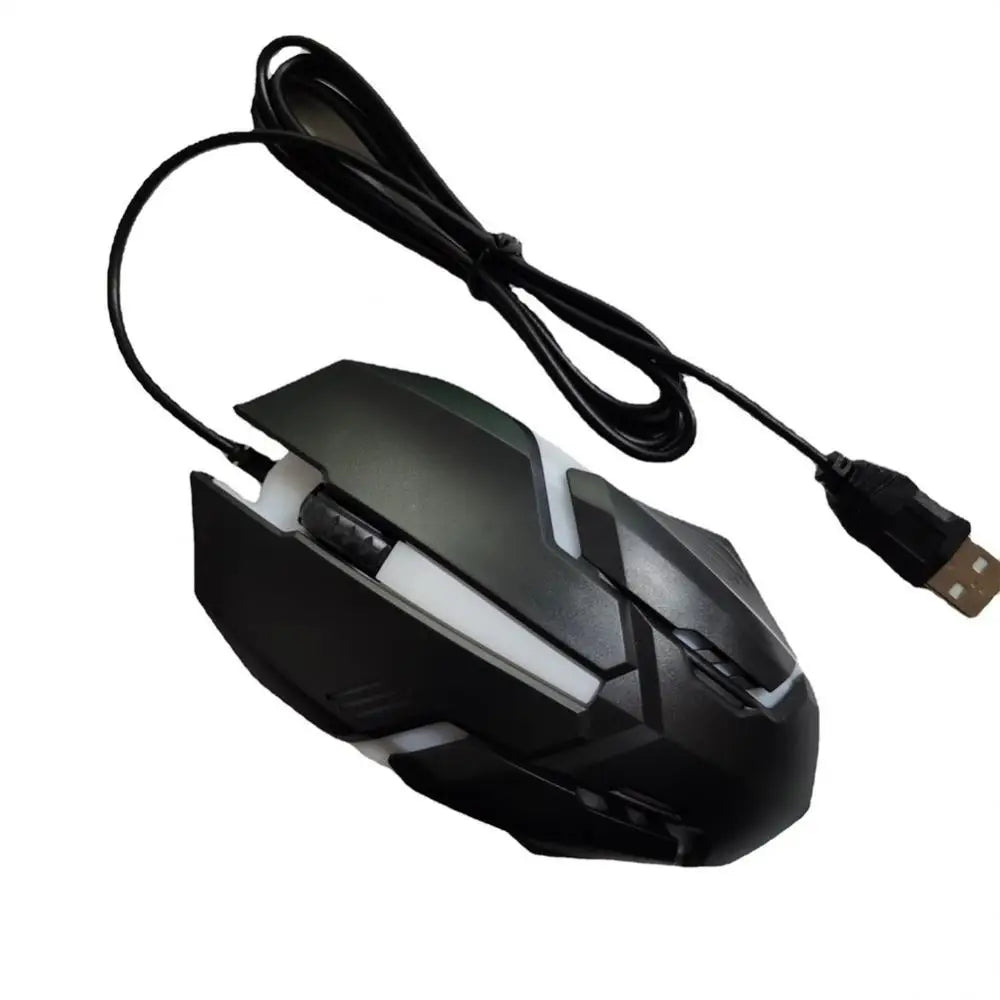 USB Kabelgebundene Gaming-Maus – 1600 DPI, LED Optische, Stille Maus für PC und Laptop