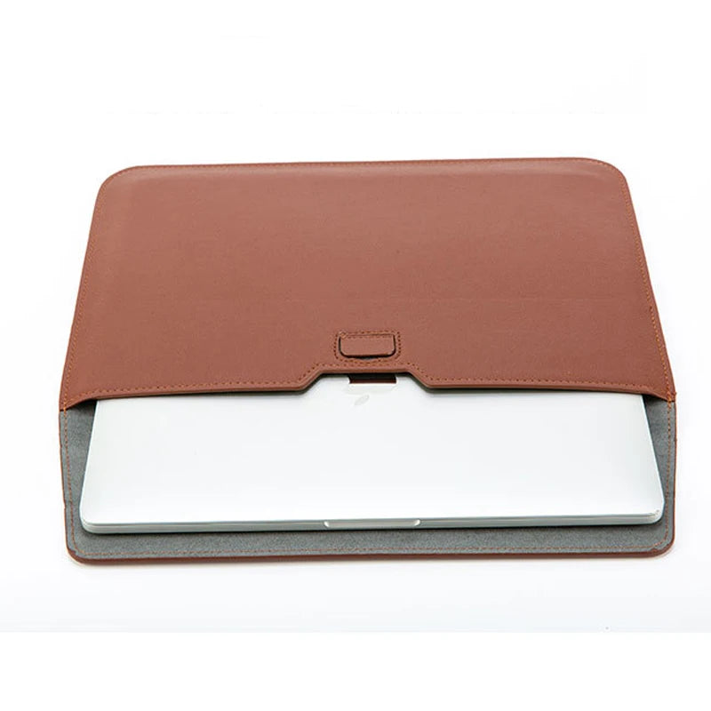 PU Leder Laptop Sleeve – Unisex Hülle für MacBook Air 13, Pro Retina 11/15, Notebook Stand-Abdeckung, Für Huawei und Mehr