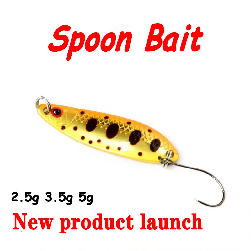 1/3/5pcs Spoon Lures - Ideal for freshwater fishing. Available in 2g, 3.5g and 5g. Perfect for bass, pike and trout in rivers and streams.