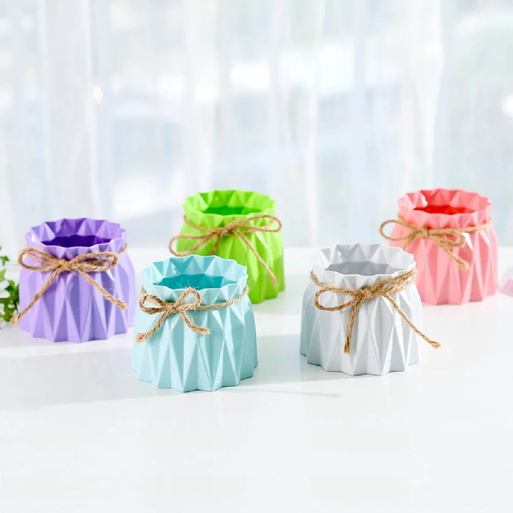 Bunte Kunststoffvase im Macaron-Stil, Nordische Deko für Hochzeiten & Geburtstage