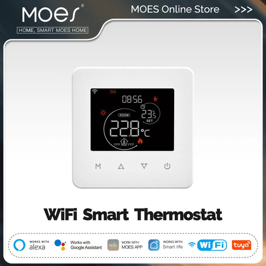 Tuya WiFi Thermostat – Raumtemperaturregler für Wasser- und elektrische Fußbodenheizung, Gaskessel, App-Steuerung, Kompatibel mit Alexa und Google Home