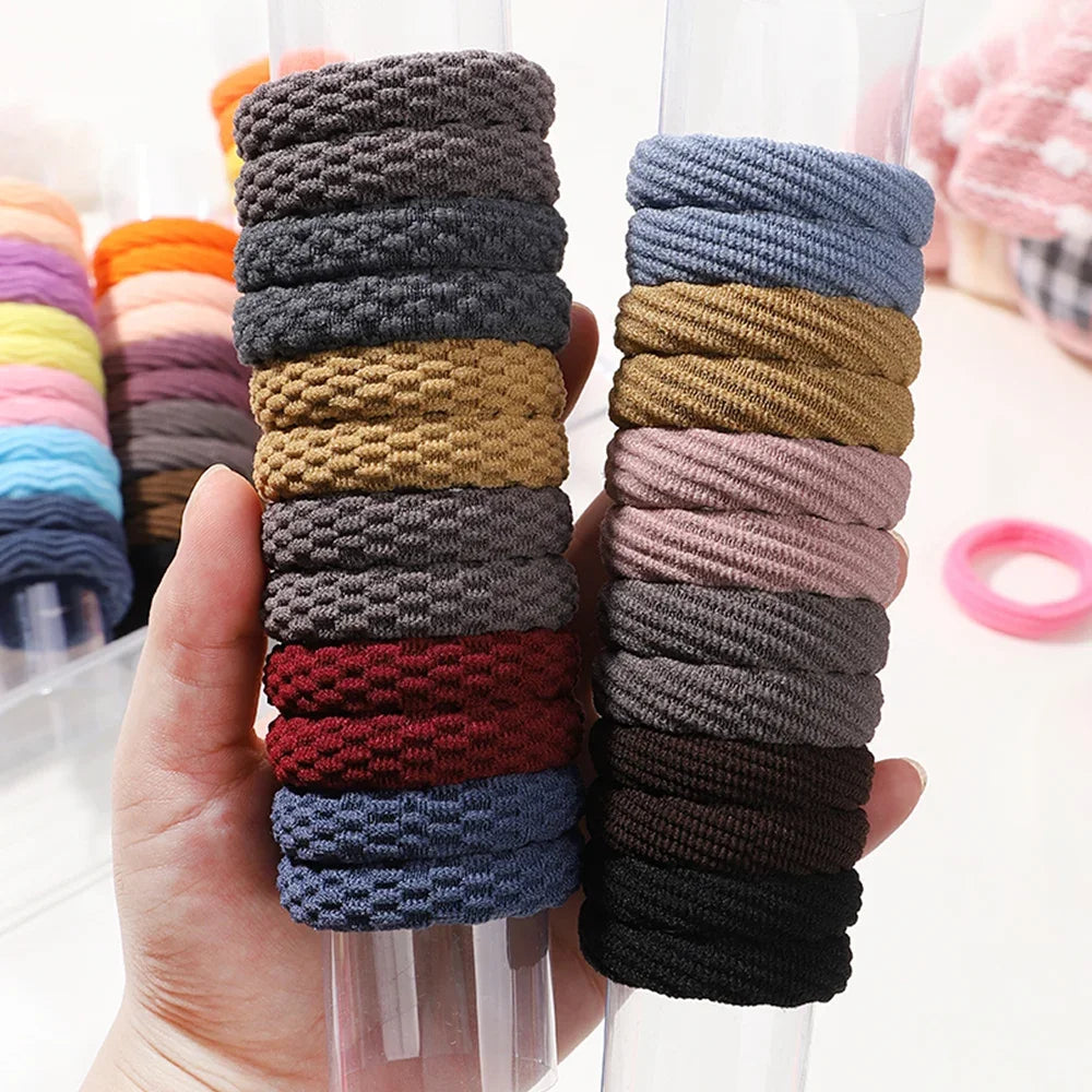 12 Pack Elastic Hair Ties - Simple Scrunchies, Ponytail Holders, Rubber Bands for Women and Girls