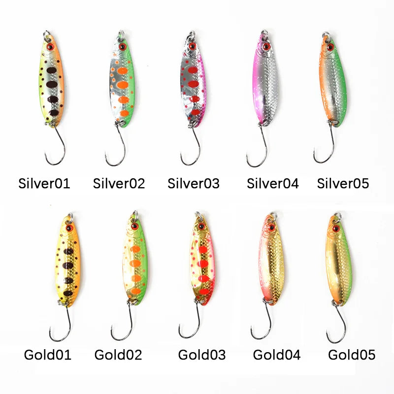 1/3/5pcs Spoon Lures - Ideal for freshwater fishing. Available in 2g, 3.5g and 5g. Perfect for bass, pike and trout in rivers and streams.