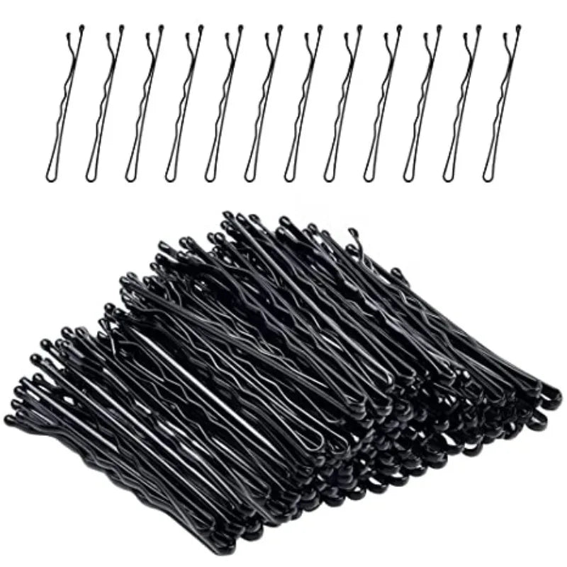 Black Hair Pins – Hair Clips for Women, Bobby Pins, Invisible Waves, Curly Bridal Hairstyles, Hair Accessories for Girls