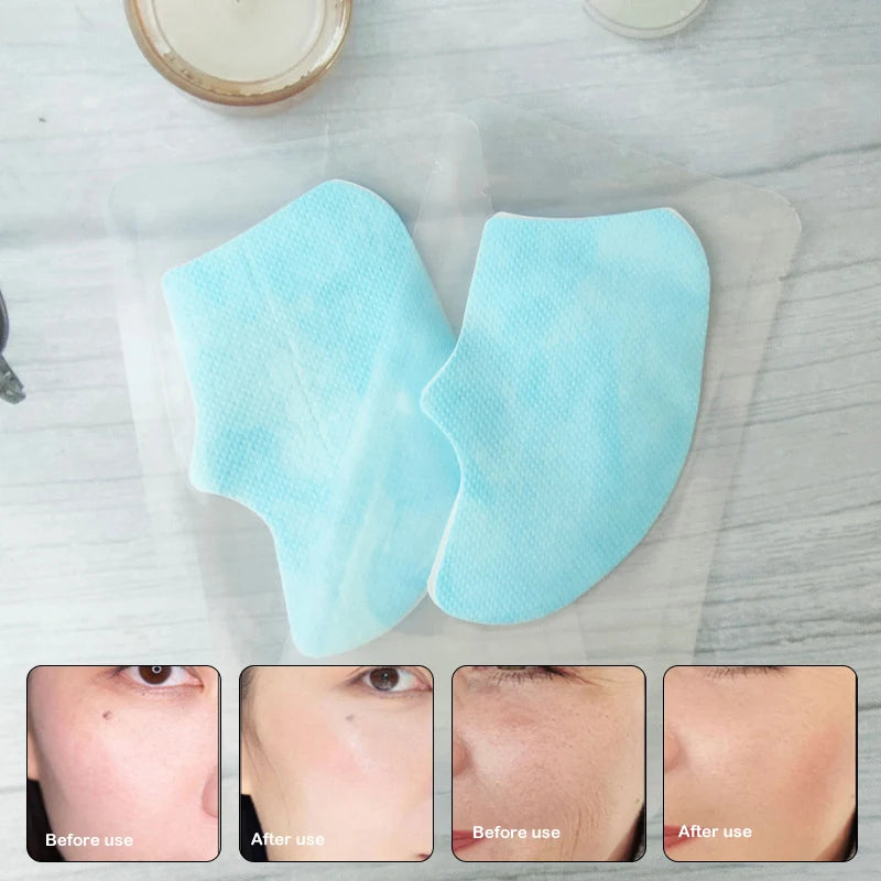 Collagen Film Paper - Soluble Facial Mask, Skin Stickers for Cheeks and Forehead, Smile Line Patches, Anti-Aging Wrinkle Remover