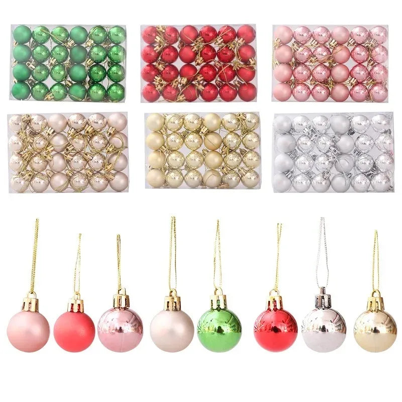 24 teile Kugeln Weihnachts verzierung Weihnachts baum Anhänger hängen Dekoration 3cm Plastik ball Festival Party liefert