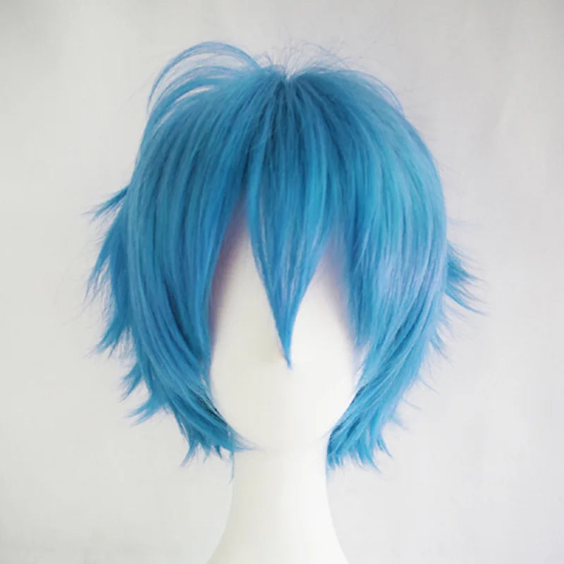 Versatile Colored Men's Wig - Short, Inverted Hair, Cosplay Set for Anime &amp; Costumes