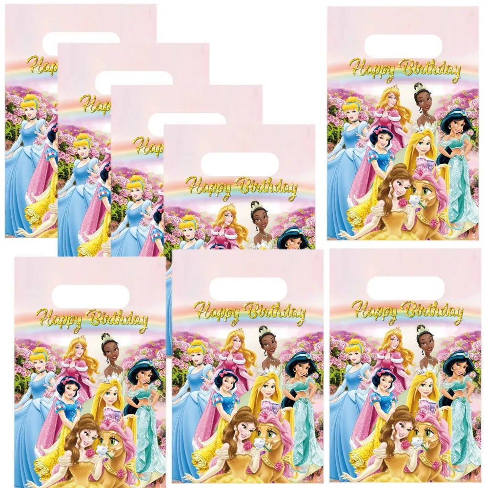 Disney Prinzessin Baby Shower Geschenk-Taschen – Schneewittchen-Design, Candy-Taschen mit Griff, Loot-Taschen für Prinzessinnen-Thema, Geburtstagsparty-Dekoration