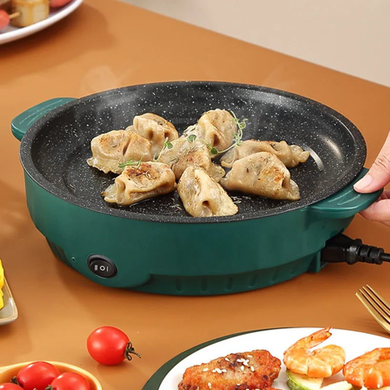 Electric Multi Cooker - 220V Household Pan for Grilling, Roasting, Steak, Fish, Omelette, Non-Stick Cooking Machine