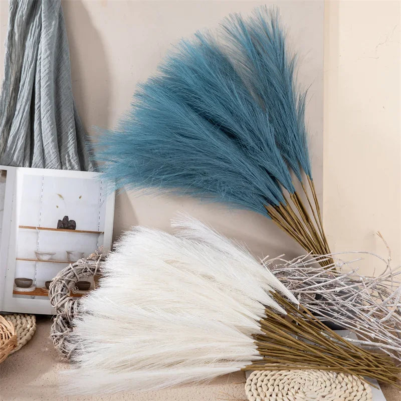 55cm Fluffy Pampas Grass - 5/10/20pcs Boho Decor, Artificial Reed Plants for Wedding, Party and Home Decoration