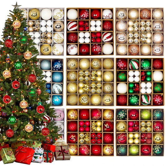 Weihnachts ball Ornament Set großen Weihnachts baum hängen Anhänger Schneeflocke Frohe Weihnachten Dekoration für Zuhause Neujahr Party Geschenk