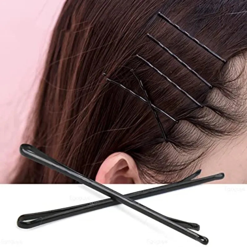 Black Hair Pins – Hair Clips for Women, Bobby Pins, Invisible Waves, Curly Bridal Hairstyles, Hair Accessories for Girls