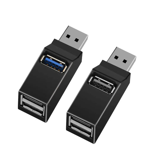 USB 3.0 Hub Adapter – Mini Splitter mit 3 High-Speed Ports, Für PC, Laptop, U-Disk und Kartenleser