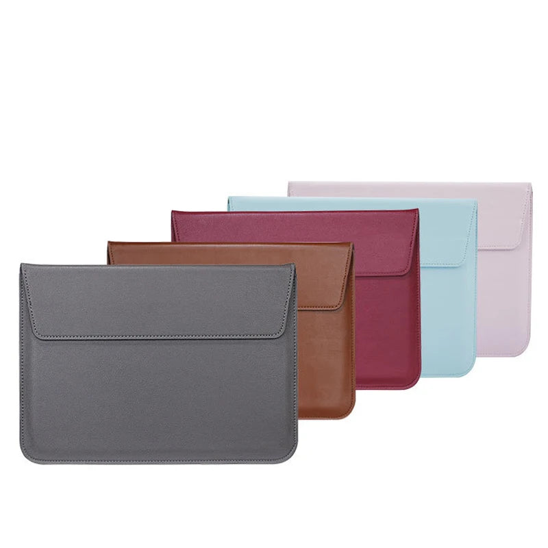 PU Leder Laptop Sleeve – Unisex Hülle für MacBook Air 13, Pro Retina 11/15, Notebook Stand-Abdeckung, Für Huawei und Mehr